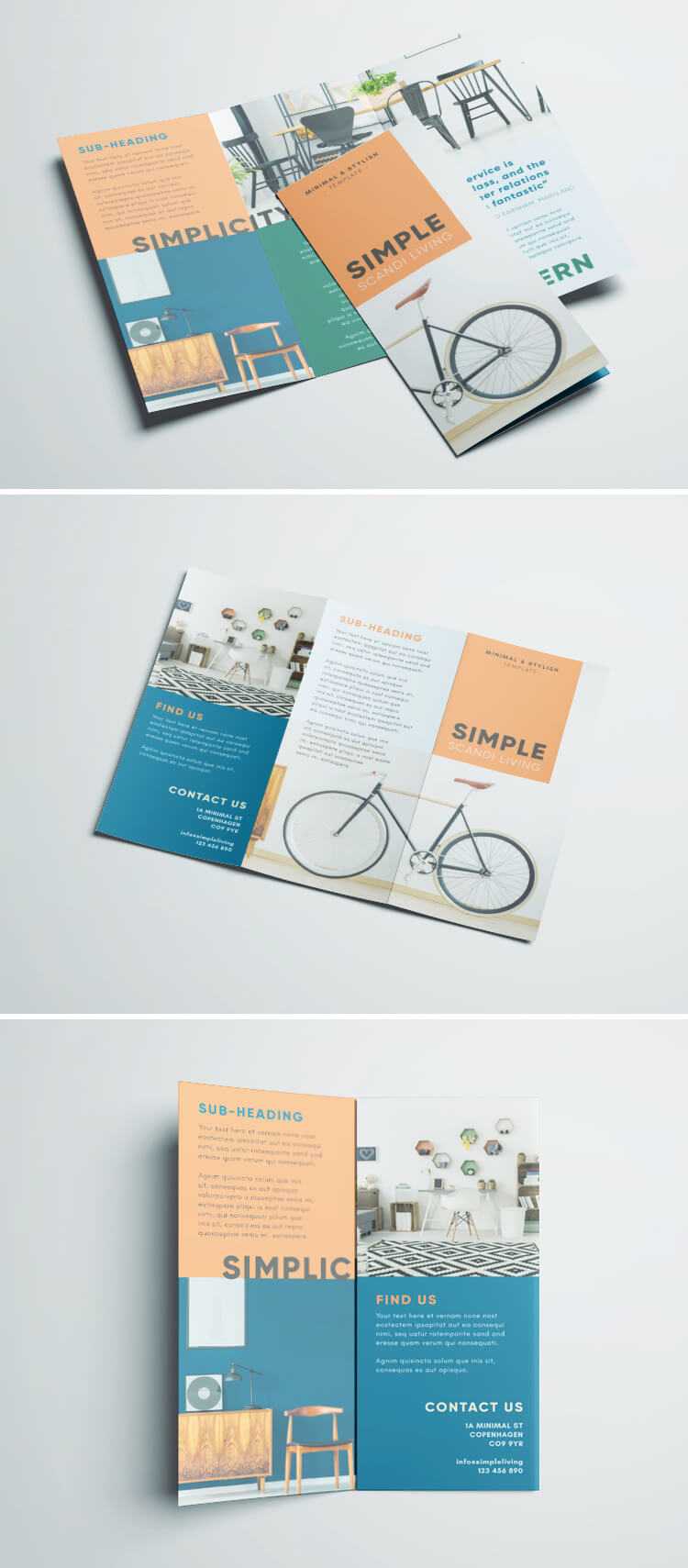 Simple Tri Fold Brochure | Free Indesign Template For 3 Fold Brochure Template Free Download