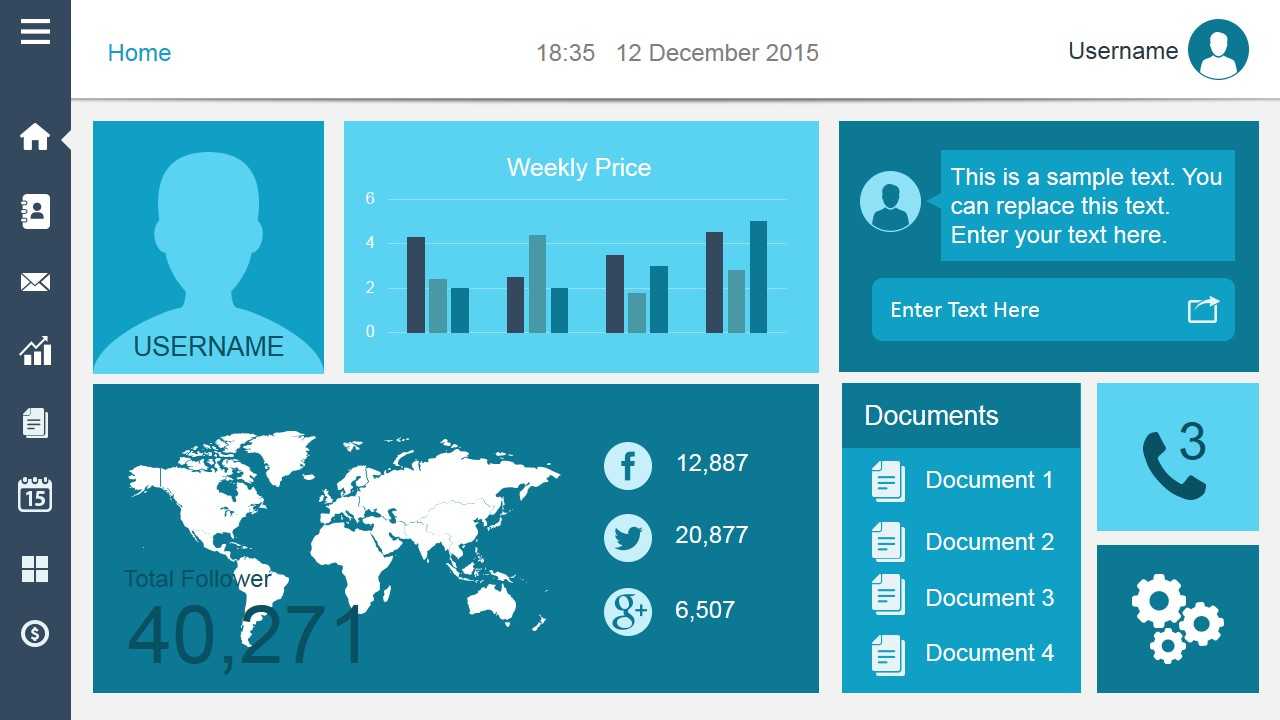 Smart Dashboard Powerpoint Template In Free Powerpoint Dashboard Template