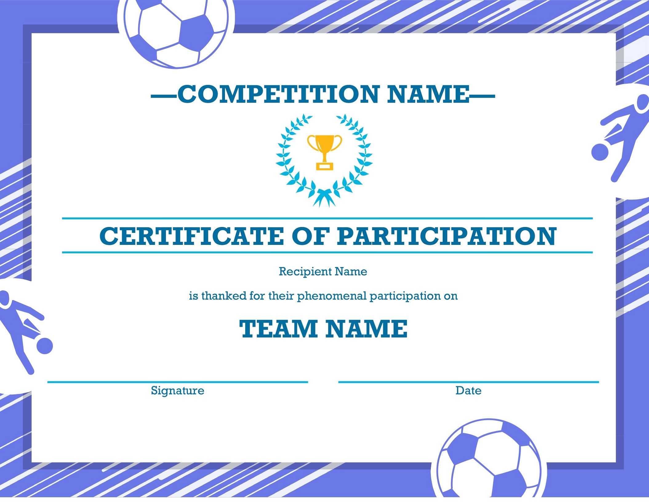 Soccer Award Certificates | Kids Learning Activity Within Soccer Award Certificate Template