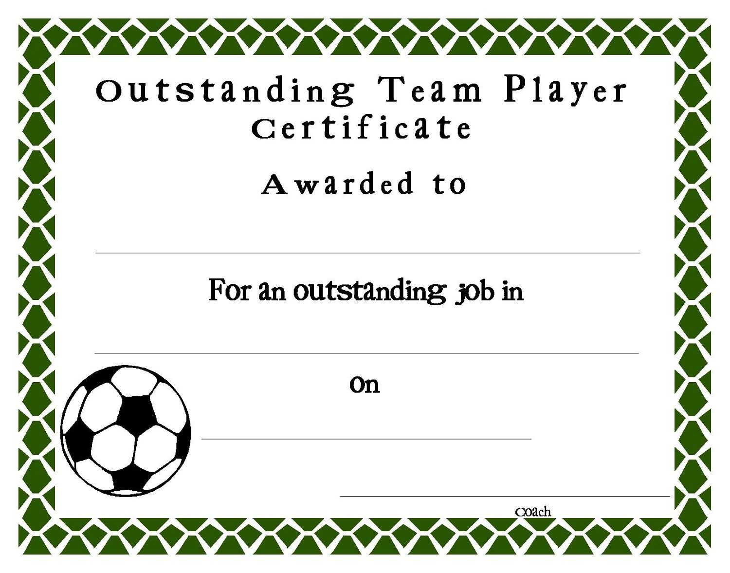 Soccer Certificate Templates Blank | K5 Worksheets Pertaining To Soccer Certificate Templates For Word