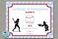 Softball Certificate Templates - Atlantaauctionco inside Softball Certificate Templates Free