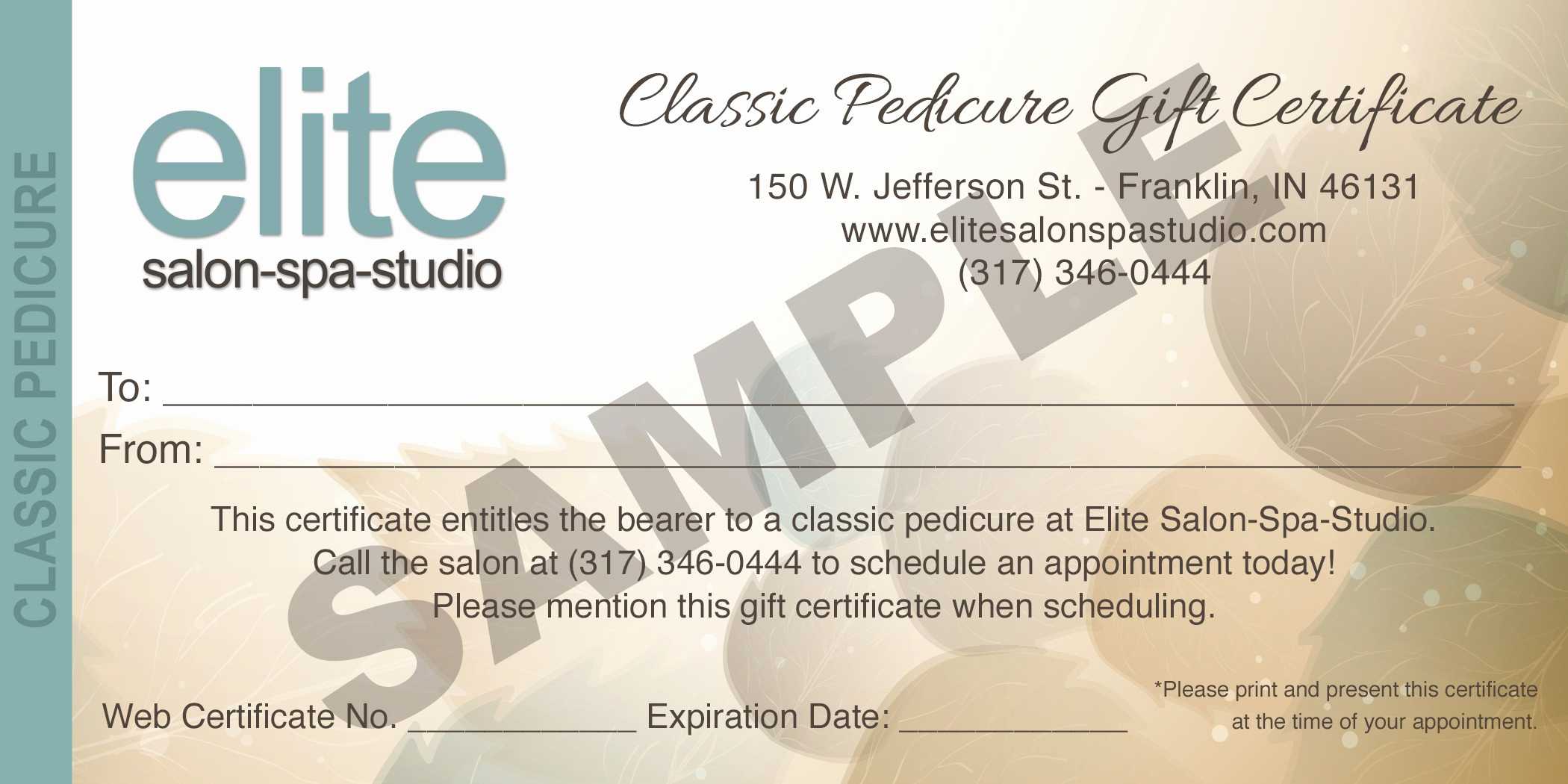 Spa Gift Certificate Template Word Salon Templates Inside This Certificate Entitles The Bearer Template