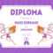 Sports Award Diploma Template, Kids Certificate With Gymnast.. Intended For Gymnastics Certificate Template