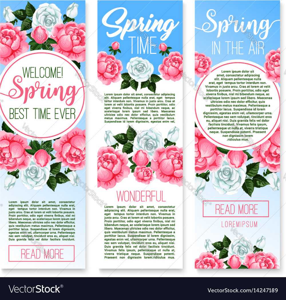 Spring Holidays Floral Welcome Banner Template With Welcome Banner Template