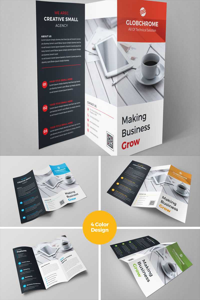 Square Tri Fold Brochure Template Corporate Identity Template Within Technical Brochure Template