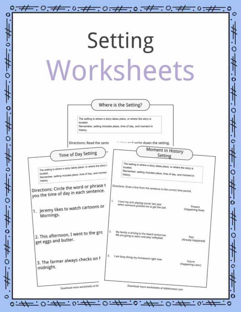 Story Setting Examples, Definition & Worksheets For Kids Throughout ...