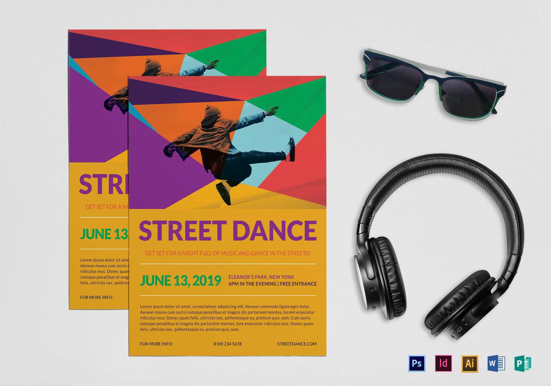 Street Dance Flyer Template With Regard To Dance Flyer Template Word