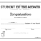 Student Of The Month Certificates | Student Of The Month For Free Printable Student Of The Month Certificate Templates