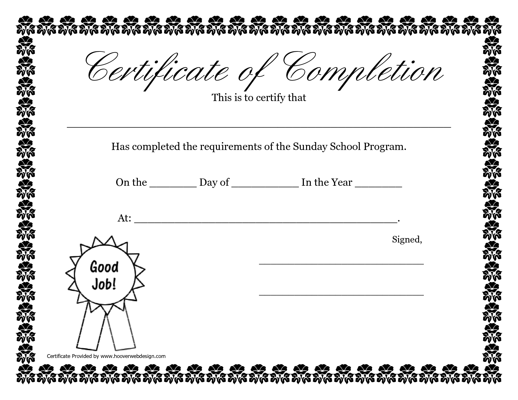 Sunday School Promotion Day Certificates | Sunday School In School Certificate Templates Free