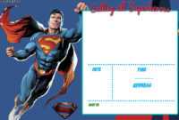 Superman Birthday Card Template - Atlantaauctionco throughout Superman Birthday Card Template