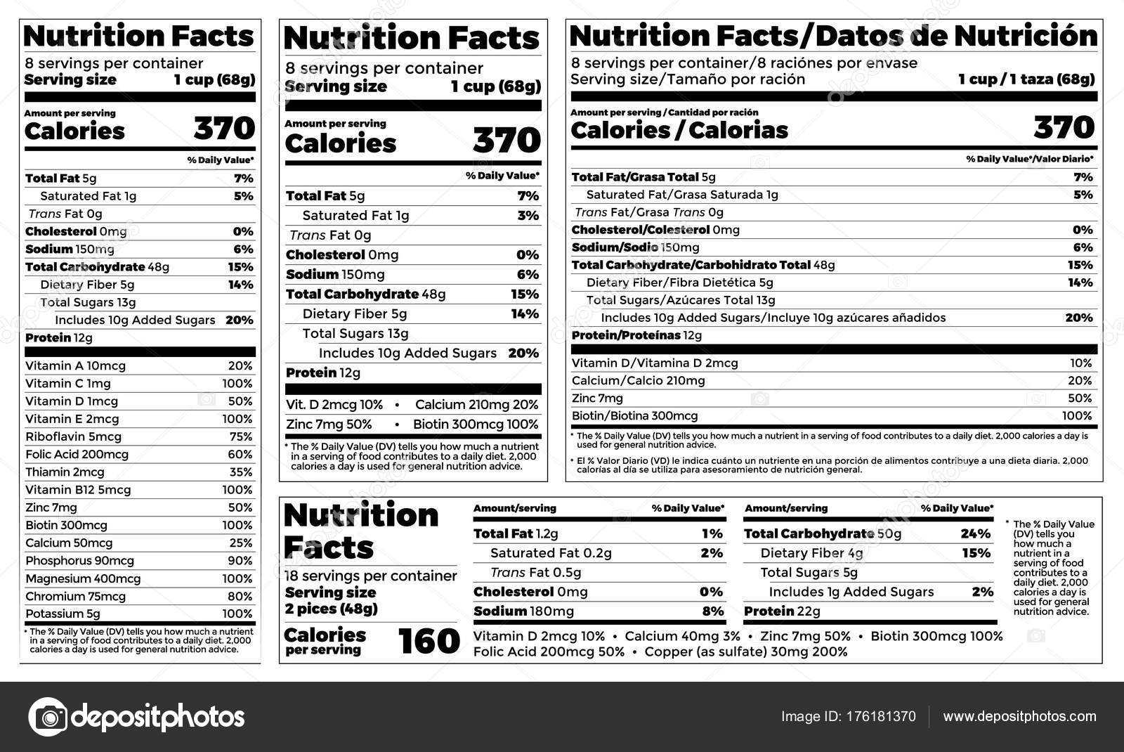 Supplement Label Design Template | Nutrition Facts Label Pertaining To Blank Food Label Template