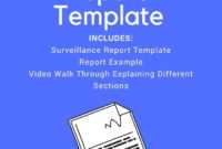 Surveillance Report Template inside Private Investigator Surveillance Report Template
