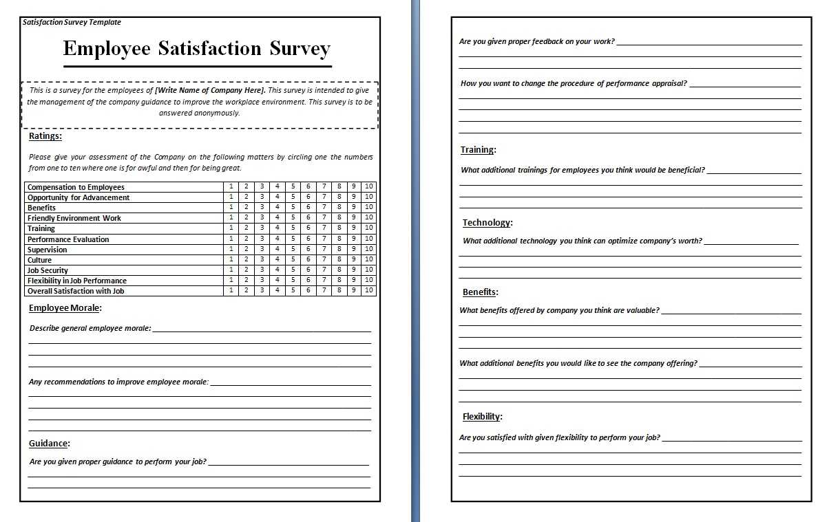 Survey Format Template Word – Major.magdalene Project With Regard To Employee Satisfaction Survey Template Word