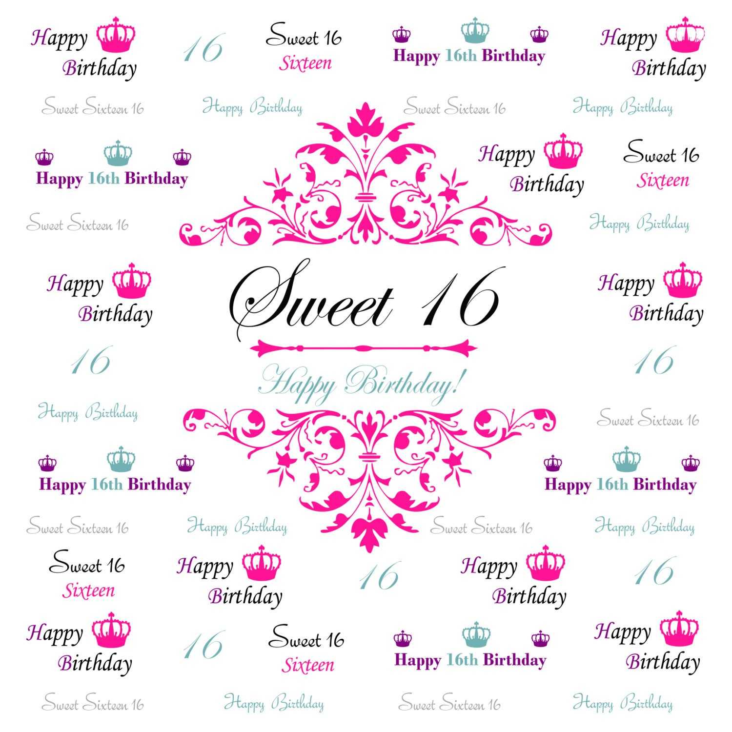 Sweet 16 Banner Template – Atlantaauctionco Regarding Sweet 16 Banner Template