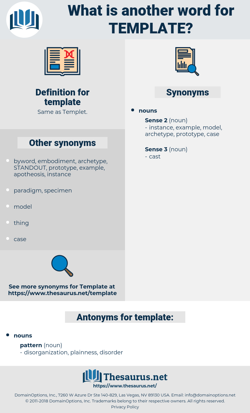 Synonyms For Template, Antonyms For Template – Thesaurus Throughout Another Word For Template