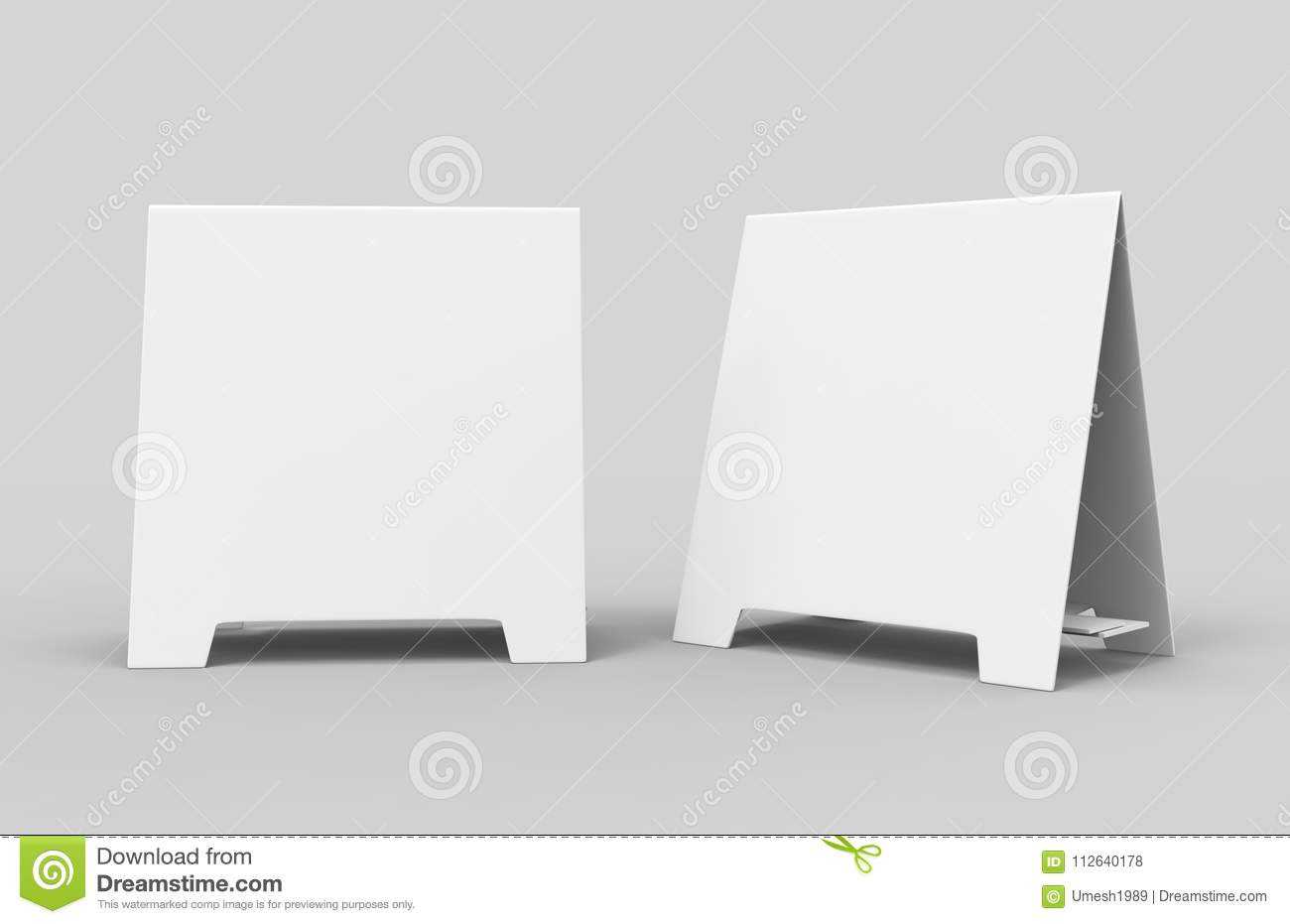 Tablet Tent Card Talkers Promotional Menu Card White Blank Inside Blank Tent Card Template