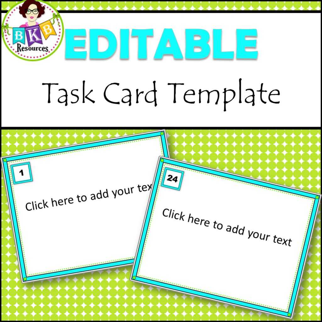 Task Card Template – Atlantaauctionco Regarding Task Card Template
