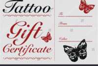 Tattoo Gift Certificate Template Free pertaining to Tattoo Gift Certificate Template