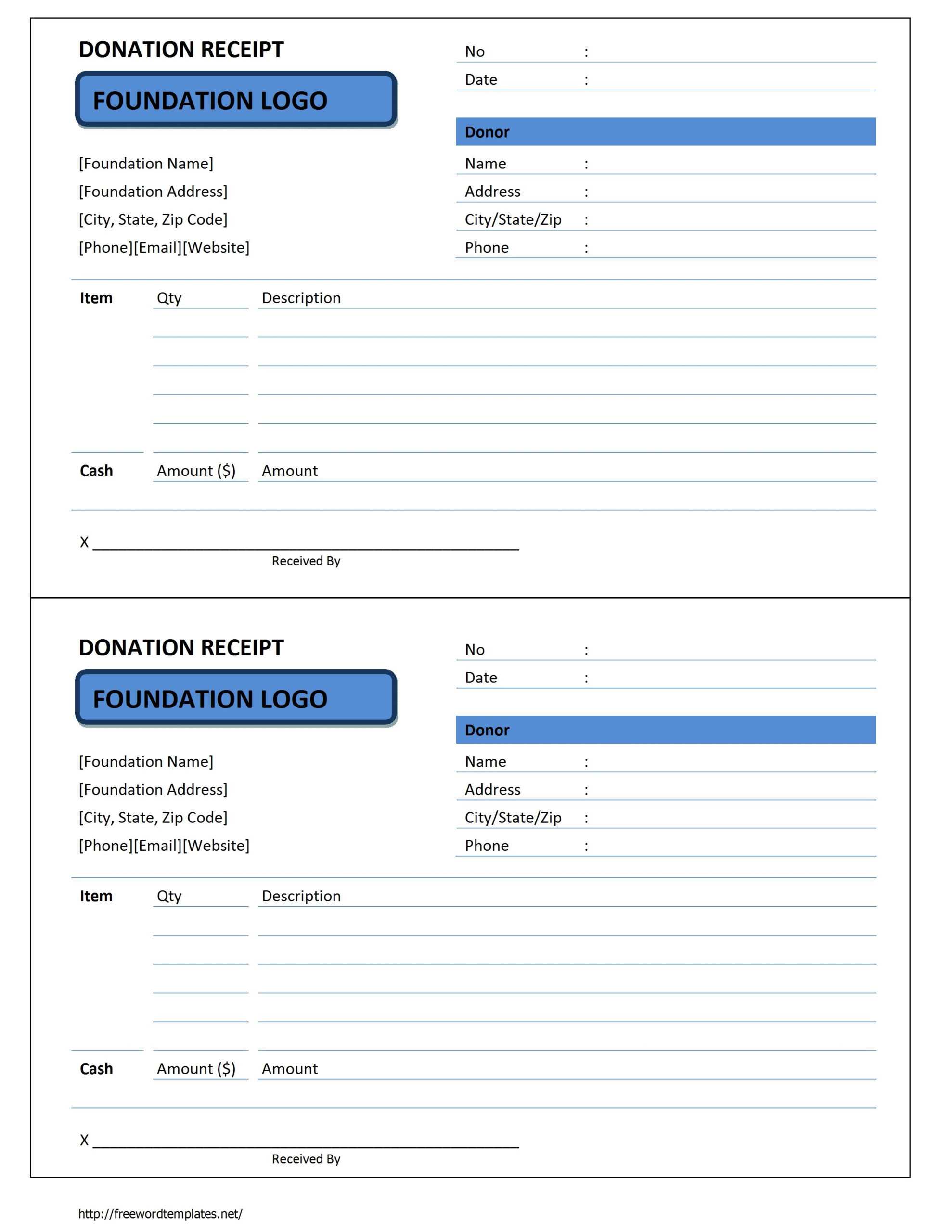 Tax Donation Receipt Template 1 | Receipt Template In Donation Report Template