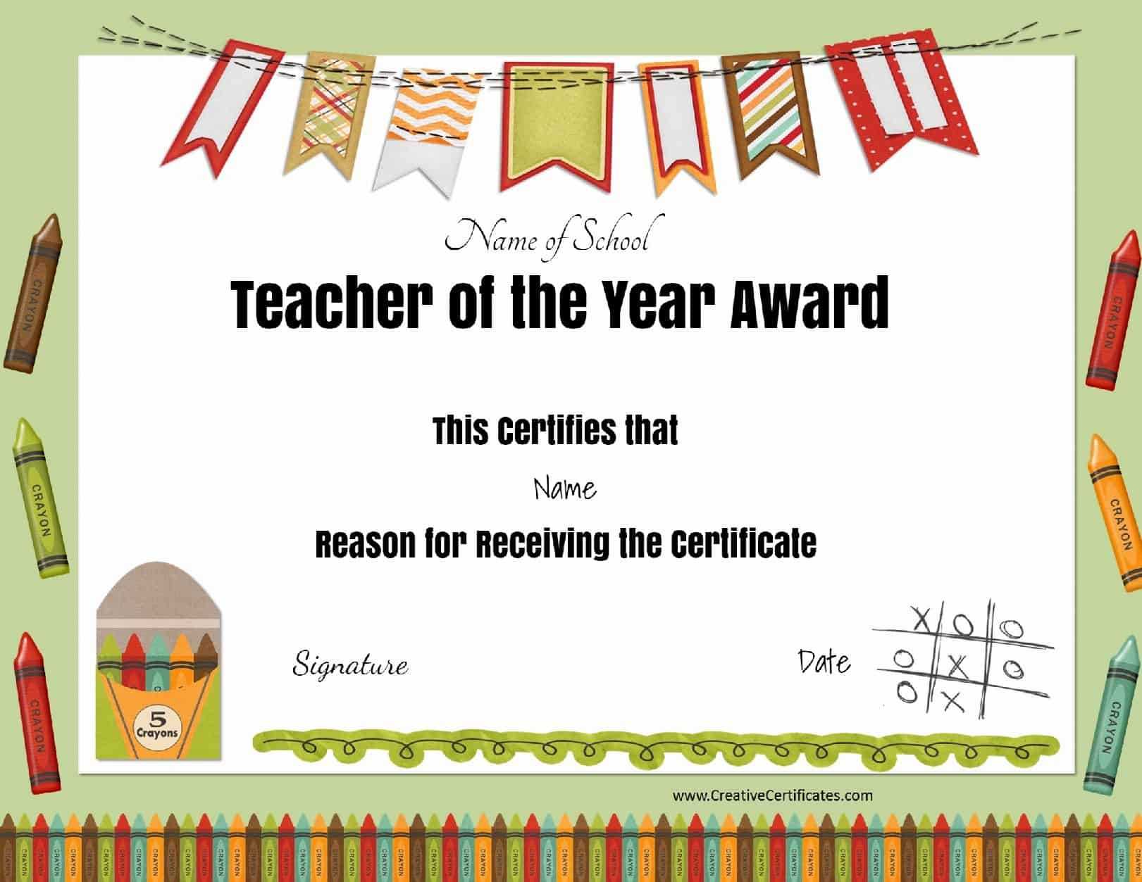 Teacher Of The Month Certificate Template – Atlantaauctionco In Teacher Of The Month Certificate Template