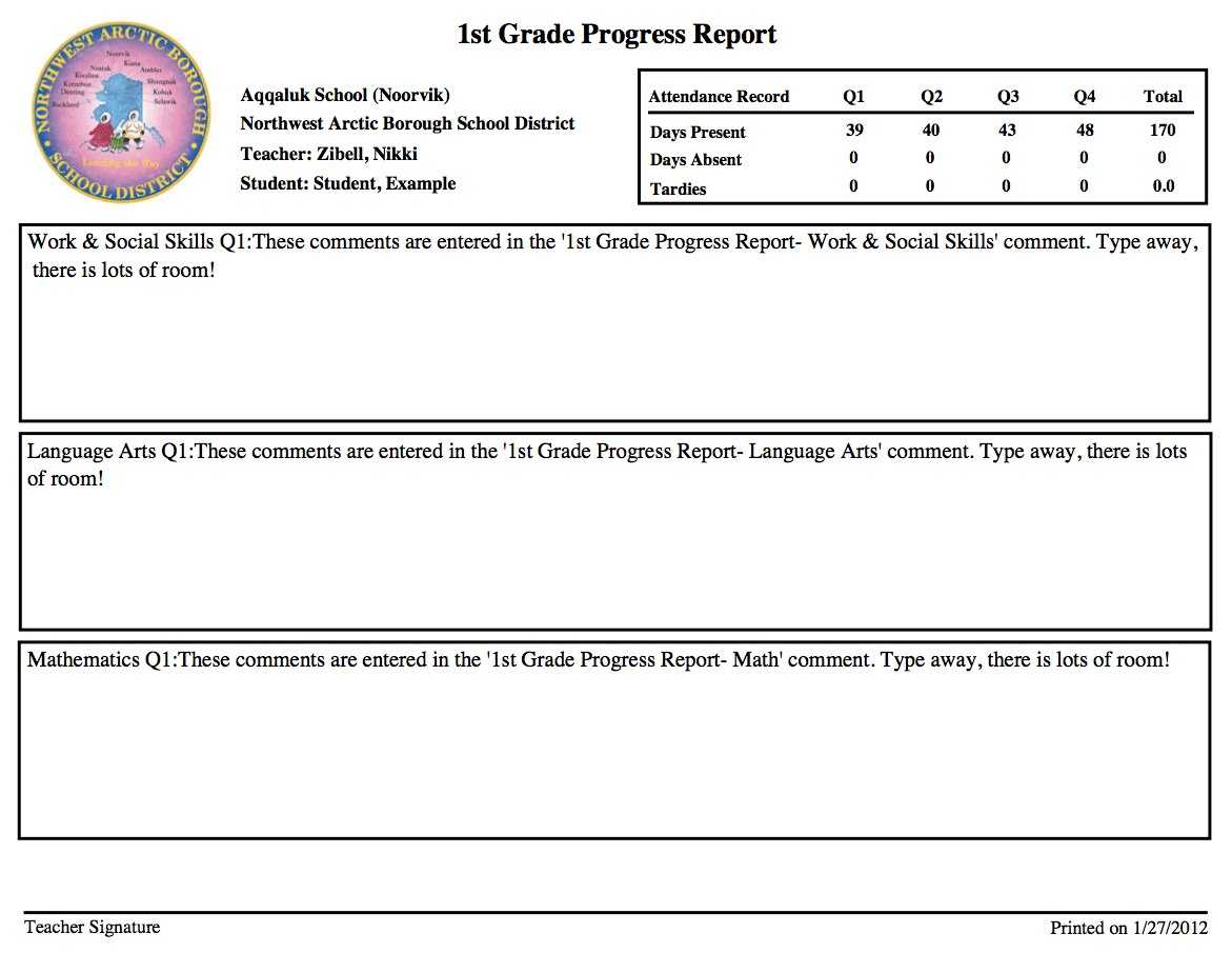 Teachers / Teacher Resources Within Student Grade Report Throughout Student Grade Report Template