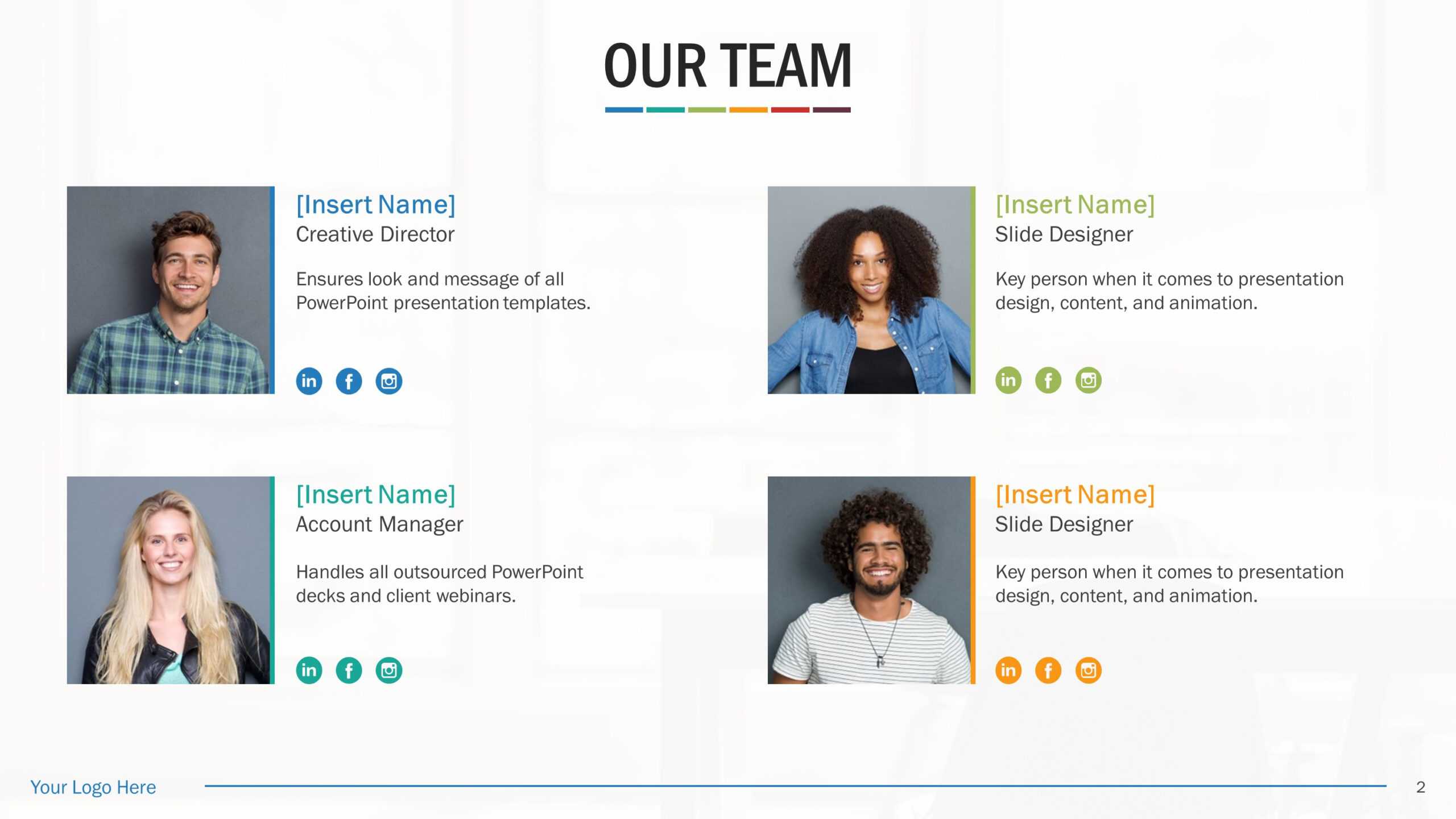 Team Biography Slides For Powerpoint Presentation Templates Pertaining To Biography Powerpoint Template