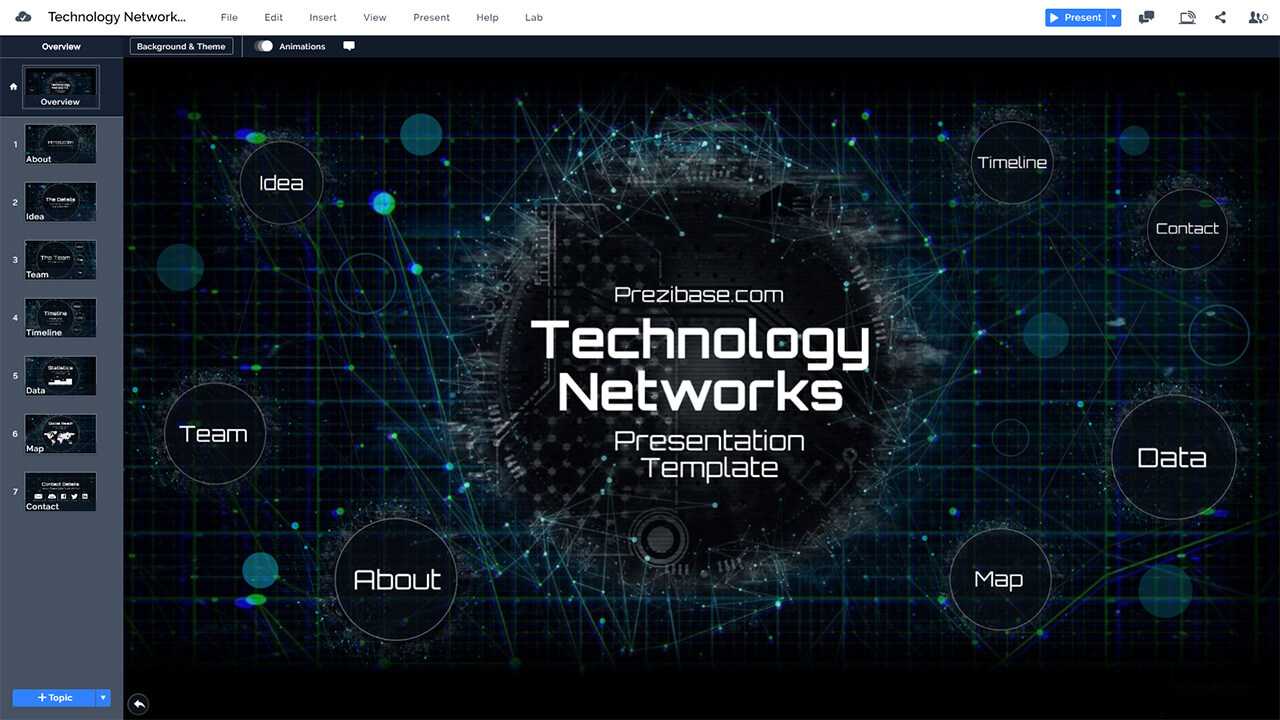 Technology Network Presentation Template | Prezibase Pertaining To Powerpoint Templates For Technology Presentations