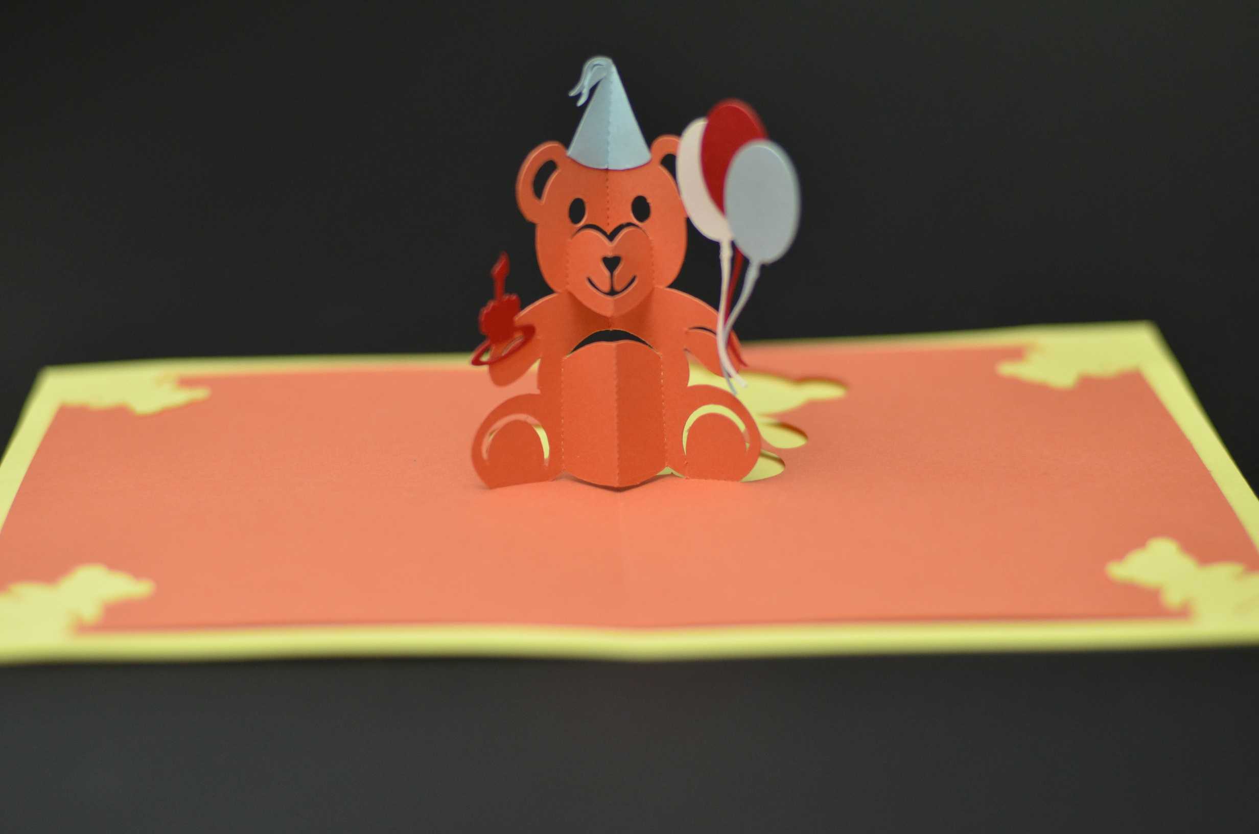 Teddy Bear Pop Up Card: Tutorial And Template – Creative Pop For Teddy Bear Pop Up Card Template Free