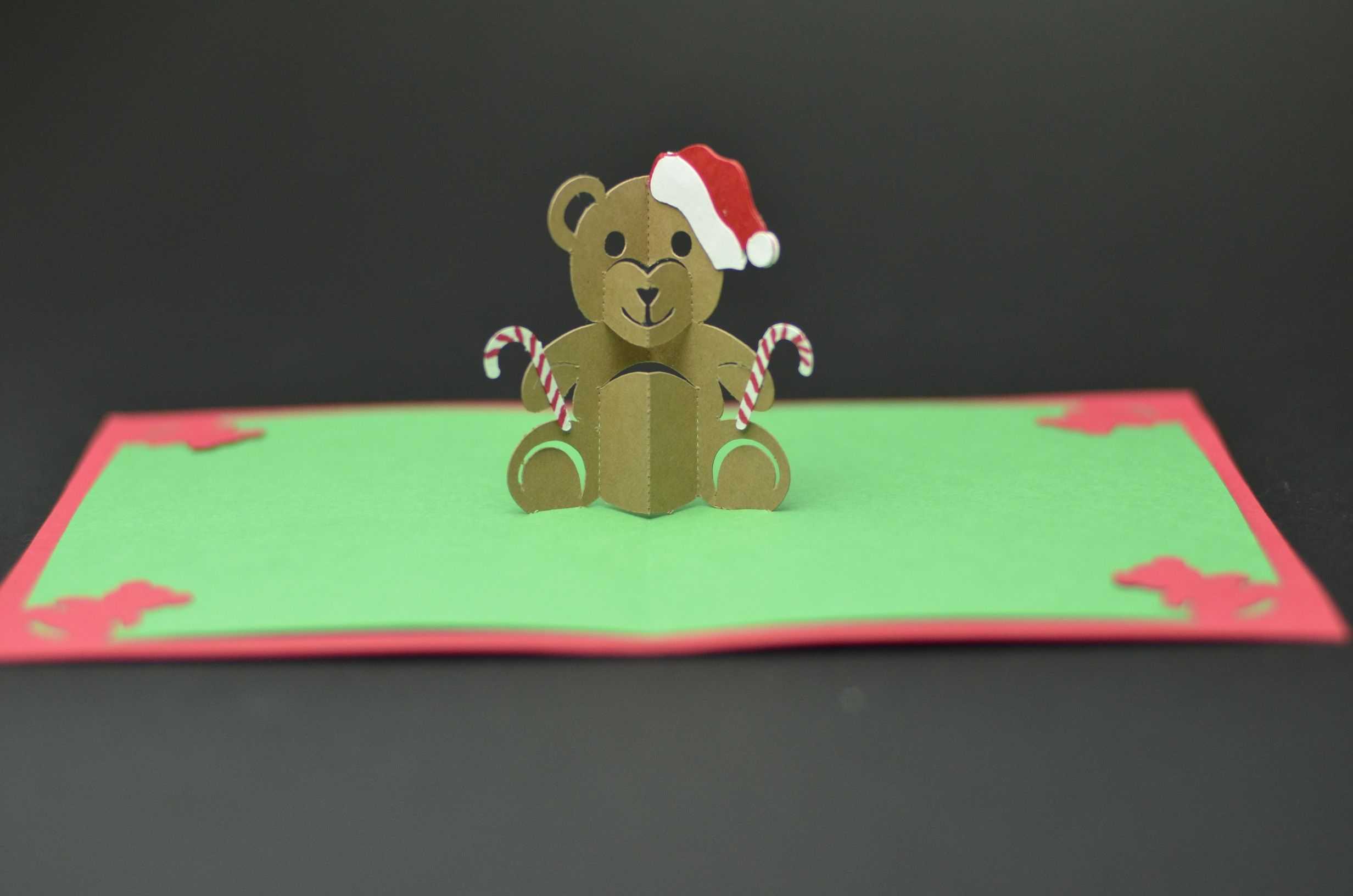 Teddy Bear Pop Up Card: Tutorial And Template | Tutorials Inside Teddy Bear Pop Up Card Template Free