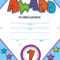 Template Child Certificate To Be Awarded. Kindergarten Intended For Star Of The Week Certificate Template