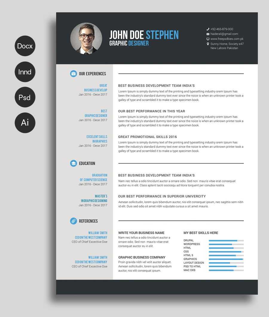 Template Cv Pour Word – Free Downloadable Resume Templates Throughout Free Downloadable Resume Templates For Word
