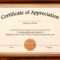 Template: Editable Certificate Of Appreciation Template Free In Free Template For Certificate Of Recognition