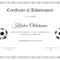 Template: Football Certificate Templates Majestic Award Intended For Soccer Certificate Template