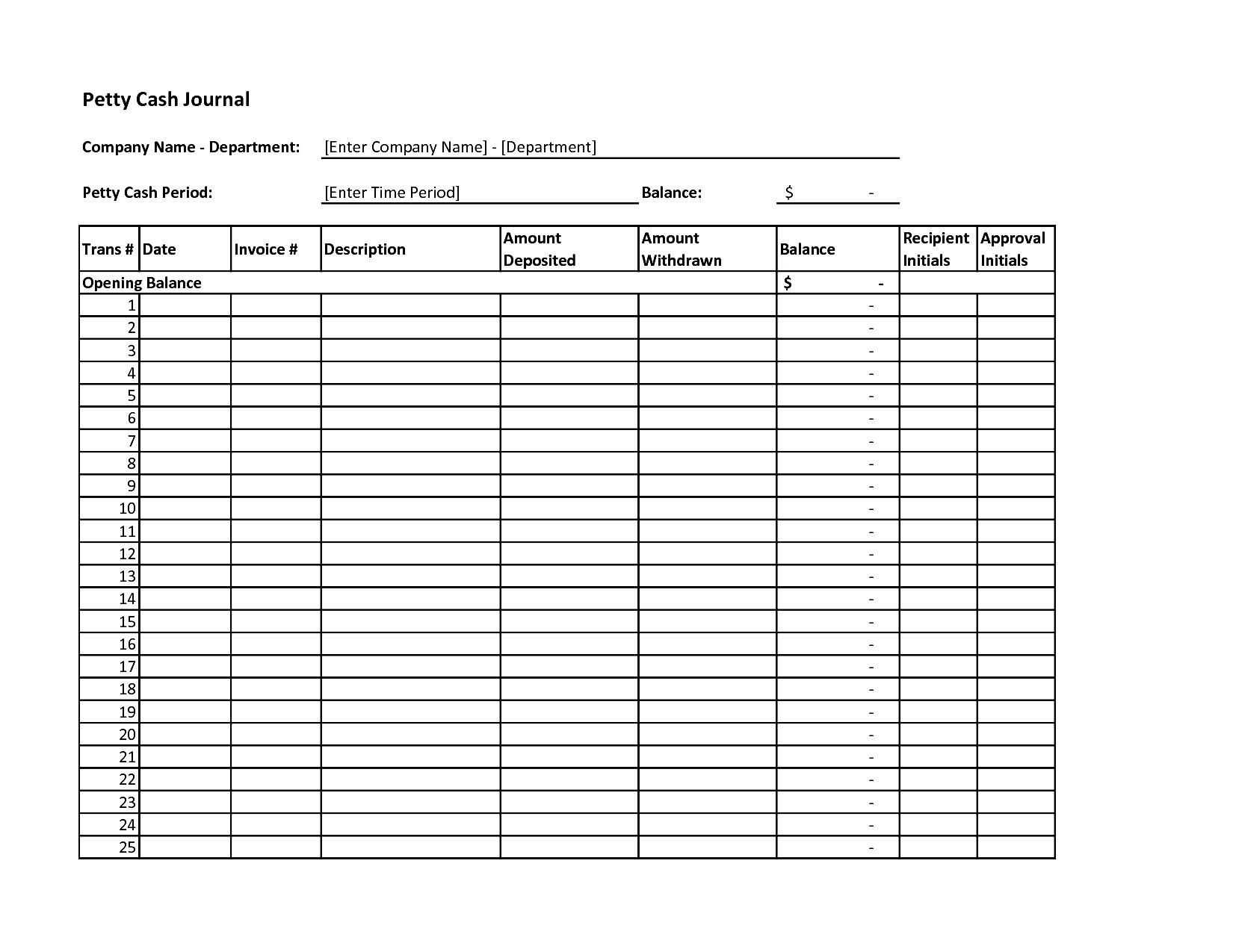 Template For Petty Cash Petty Cash Report Template Excel For Petty Cash Expense Report Template