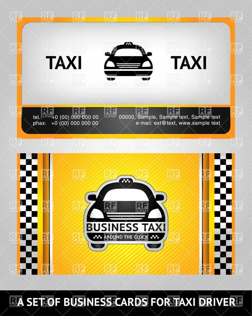 Template Of Taxi Business Cards Stock Vector Image Inside Transport Business Cards Templates Free