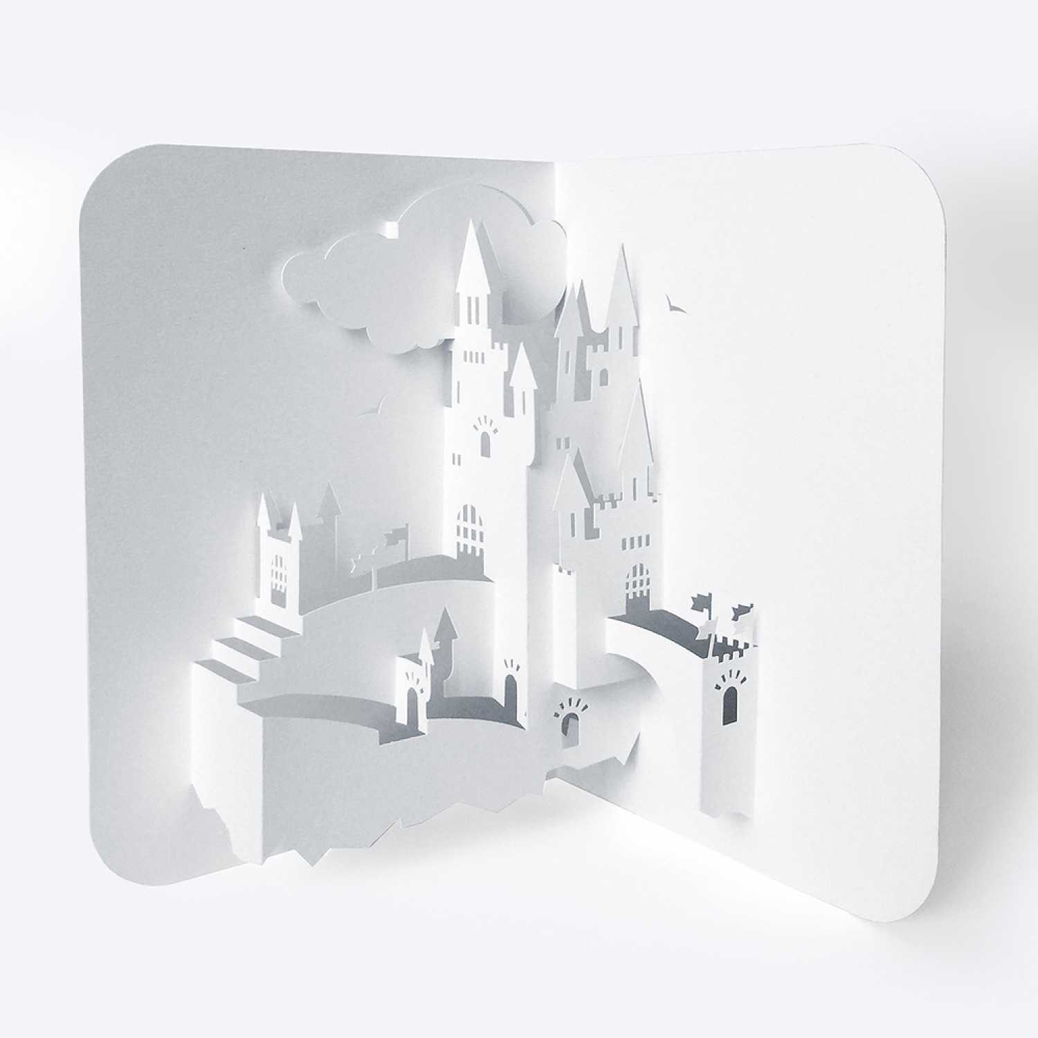 Template Pop Up Card «Castle» With Regard To Free Pop Up Card Templates Download