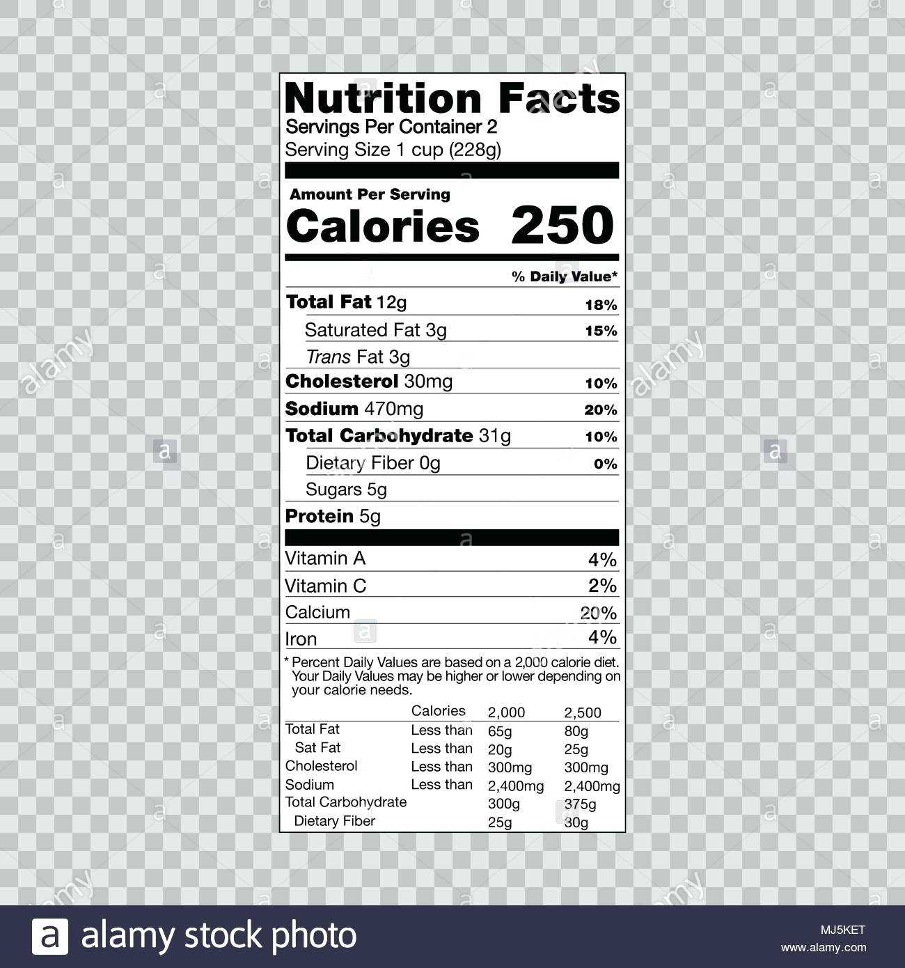 Template: Supplement Facts Stock Photos Images Blank For Food Label Template Word