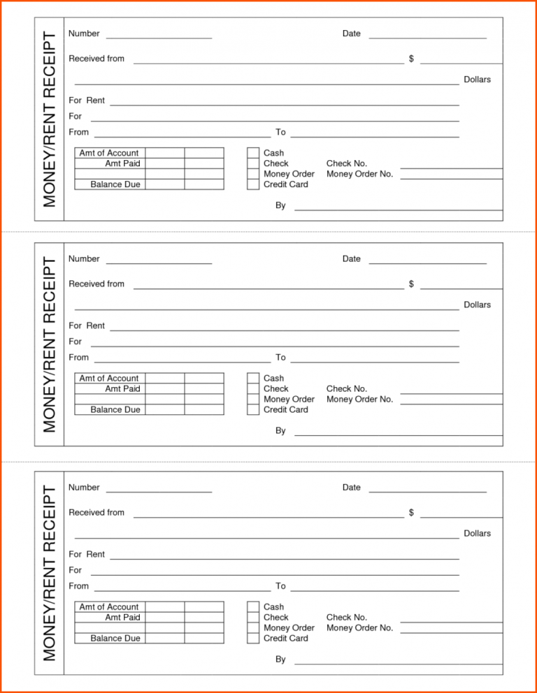 Template. Template Receipt Word: Printable Business Receipts Throughout ...