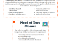 Test Closure:why It's Required? throughout Test Exit Report Template