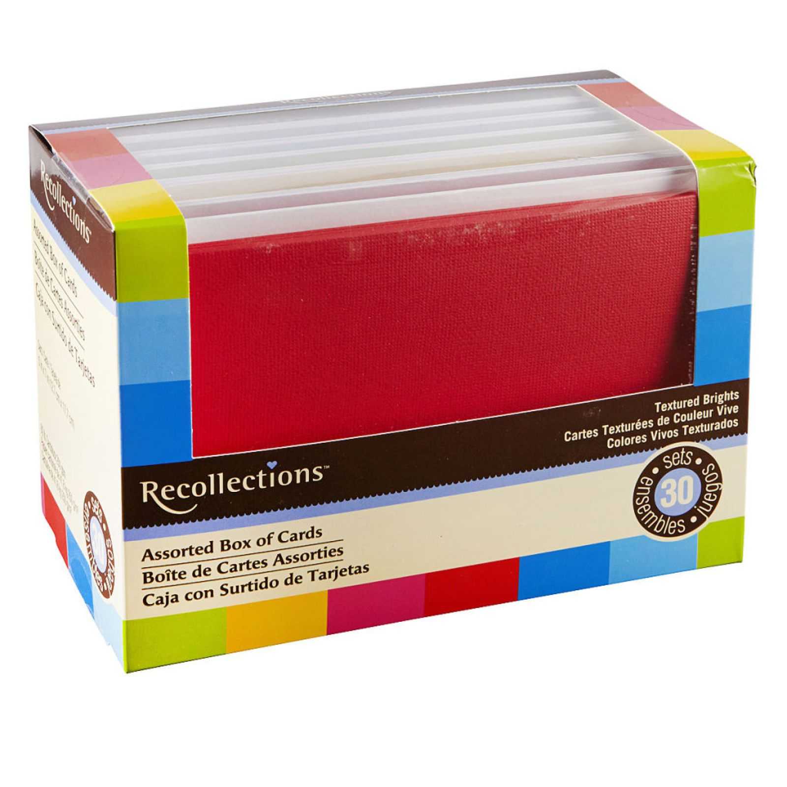 Textured Brights Box Cardsrecollections®, 5" X 7 Throughout Recollections Cards And Envelopes Templates