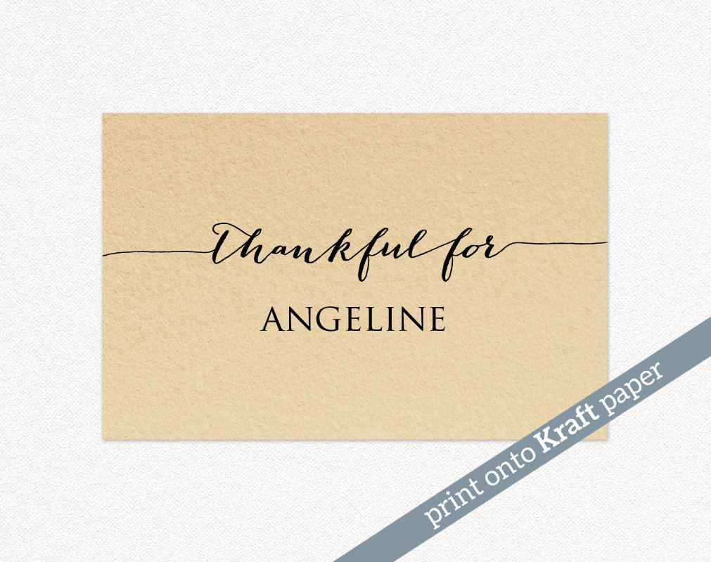 Thanksgiving Place Cards · Wedding Templates And Printables Pertaining To Thanksgiving Place Card Templates