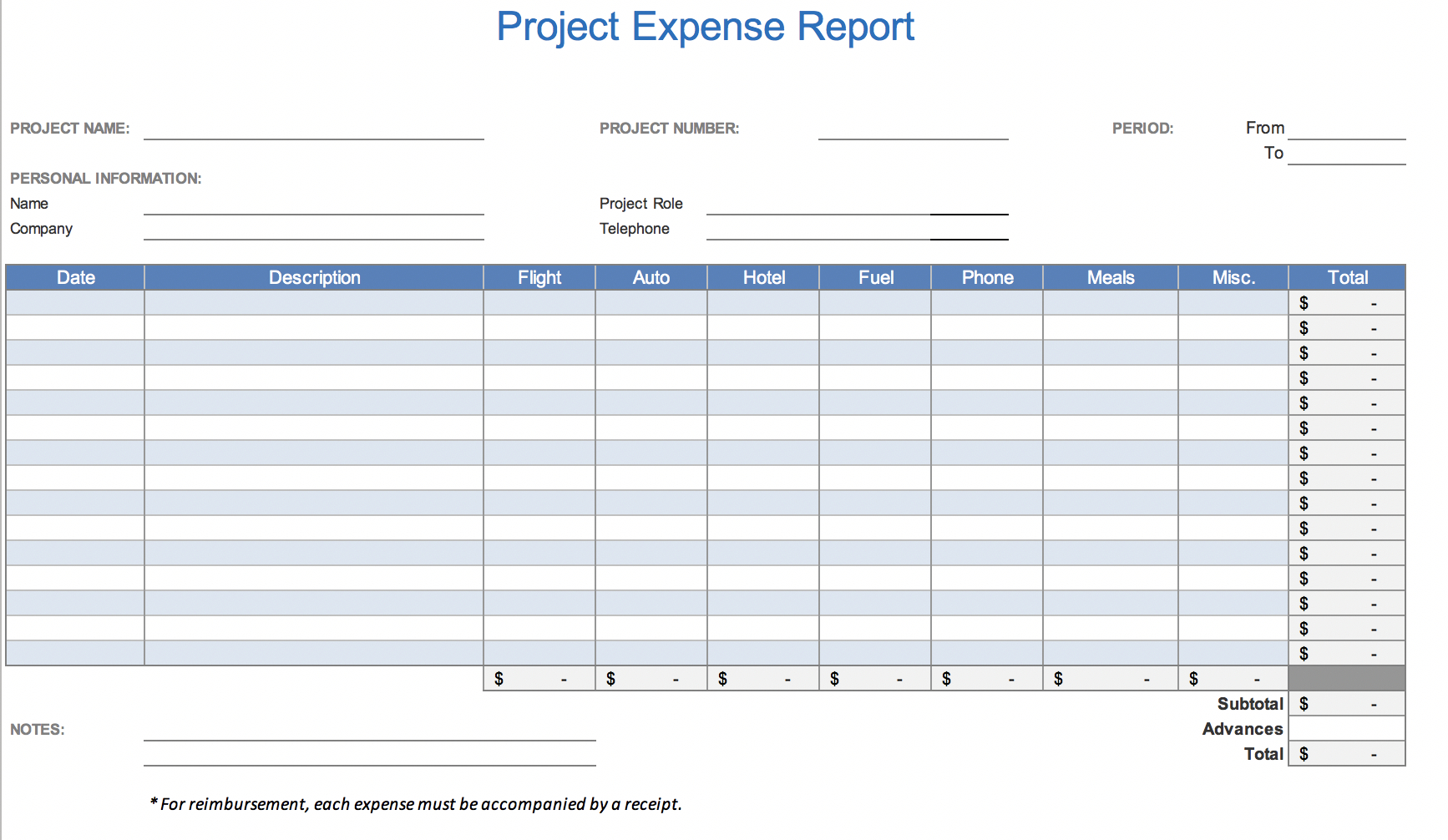 The 7 Best Expense Report Templates For Microsoft Excel For Expense Report Spreadsheet Template