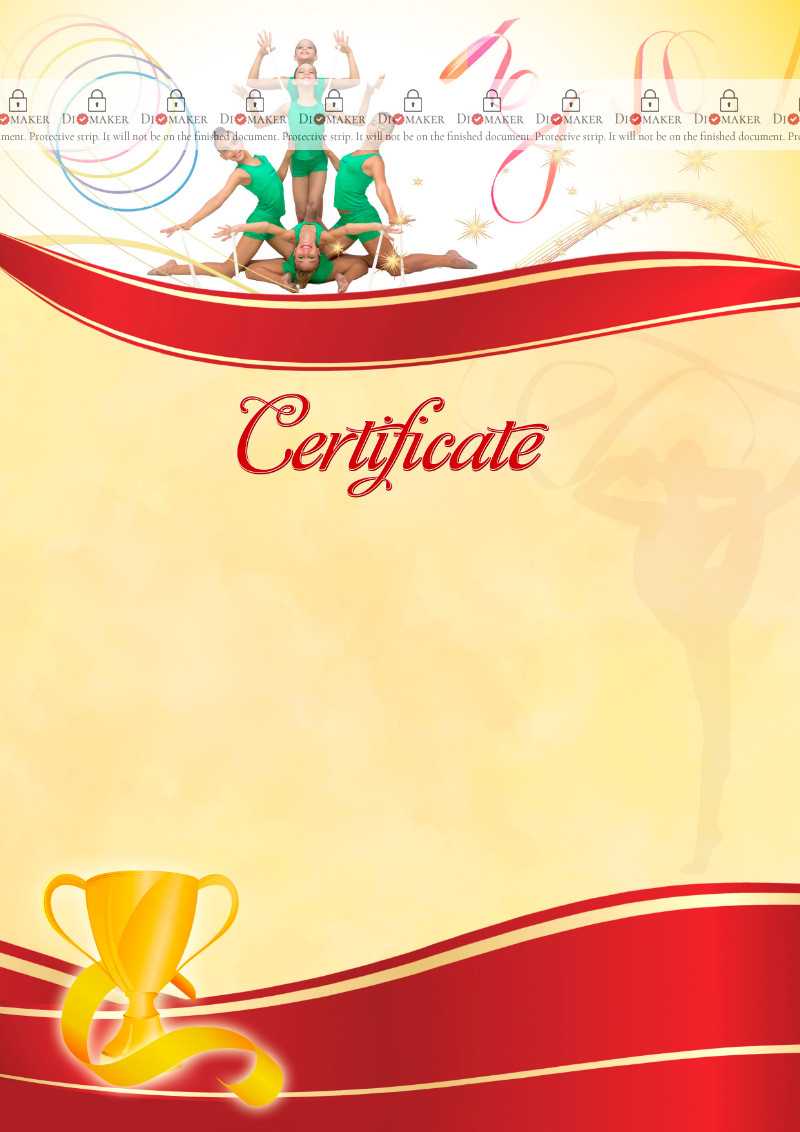 The Certificate Template «Rhythmic Gymnastics» – Dimaker With Gymnastics Certificate Template