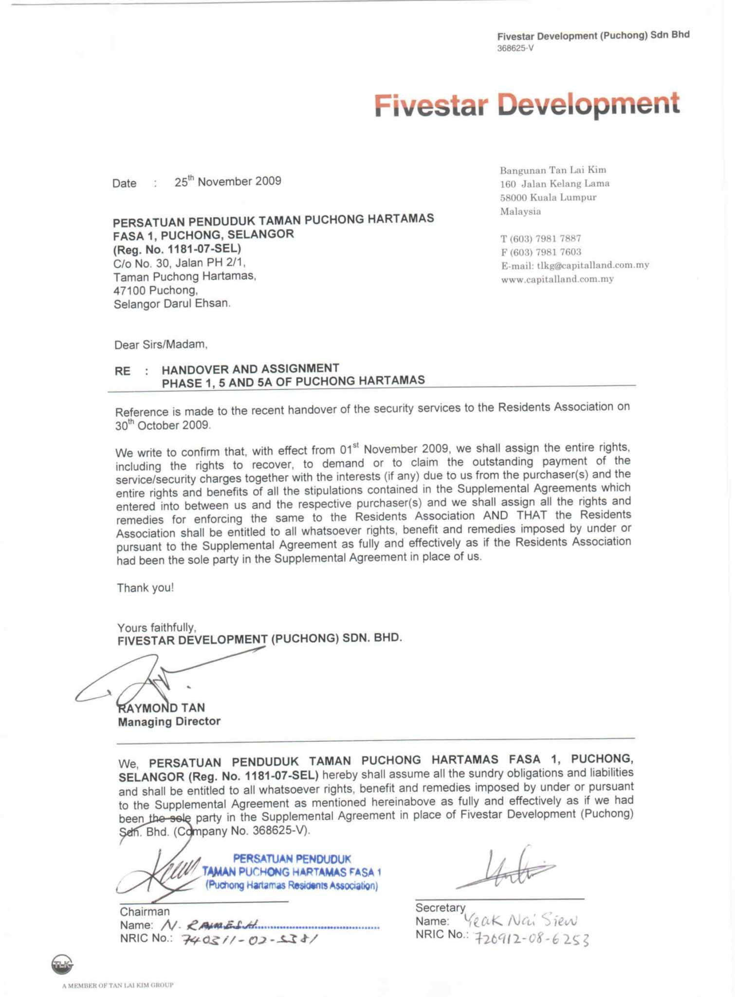 Project Handover Letter Sample