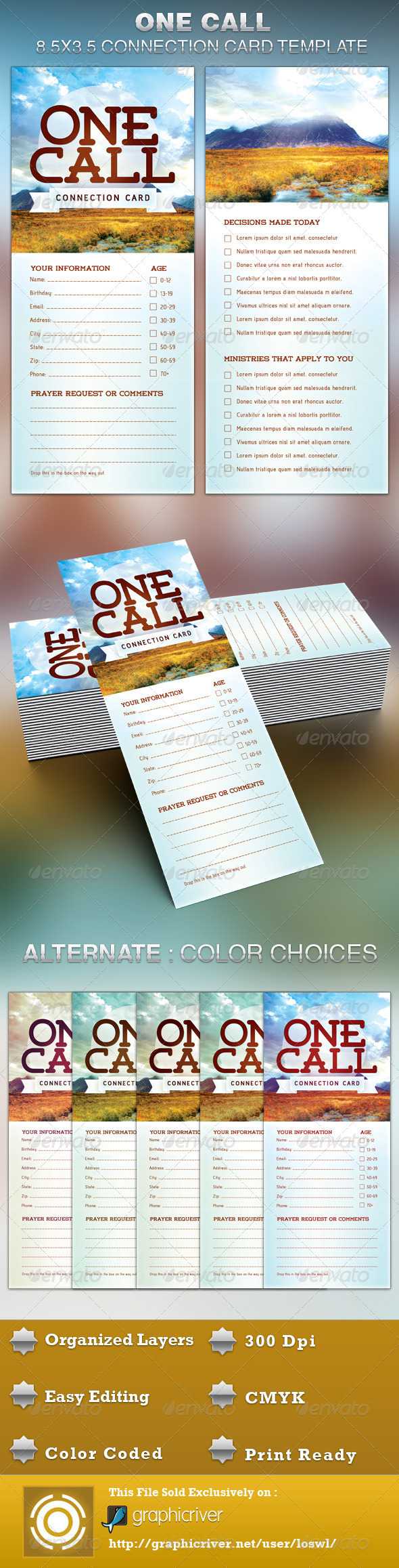 The One Call Church Connection Card Template Is Great For With Decision Card Template