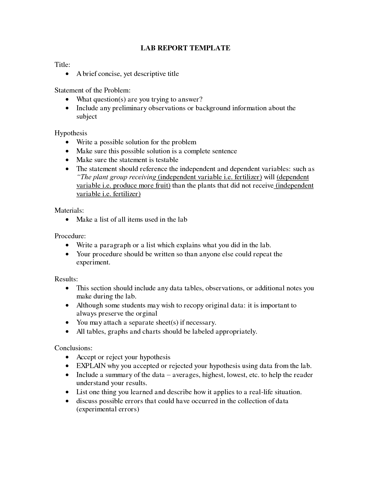 Thebrownfaminaz: Lab Report Template Pdf Inside Lab Report Template Middle School