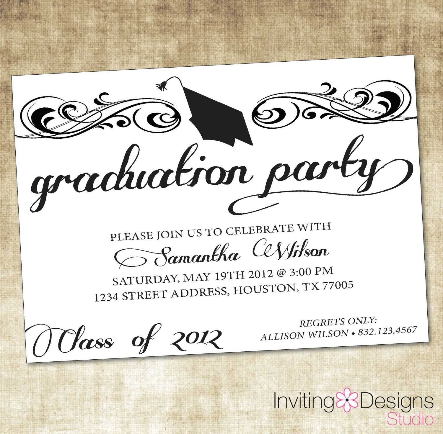 Themes College Graduation Invitations Free Printable As Well Intended For Graduation Party Invitation Templates Free Word