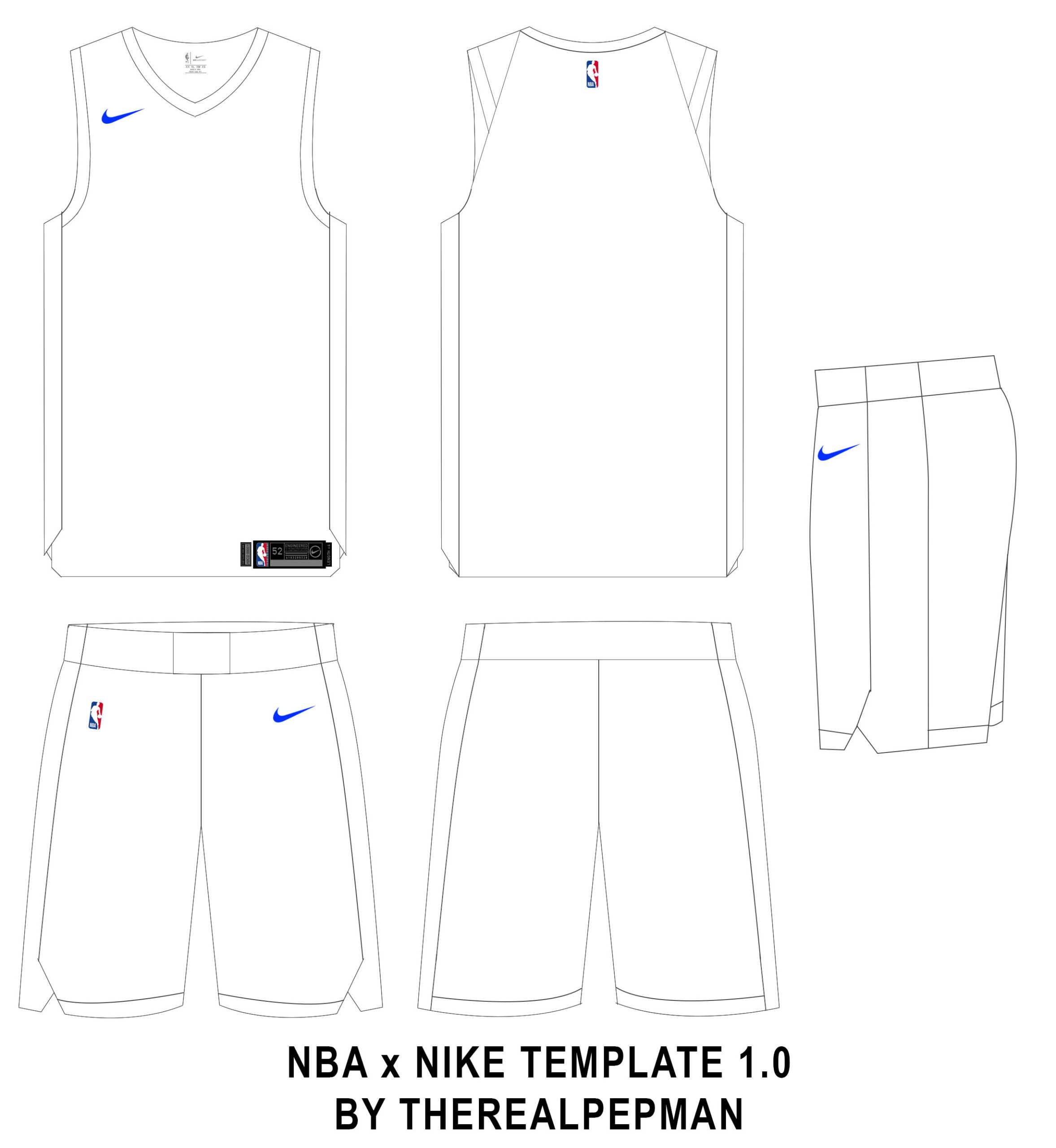 Therealpepman's Nike X Nba Template – Concepts – Chris Pertaining To Blank Basketball Uniform Template