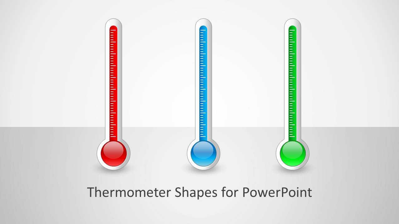 Thermometer Shapes For Powerpoint In Powerpoint Thermometer Template