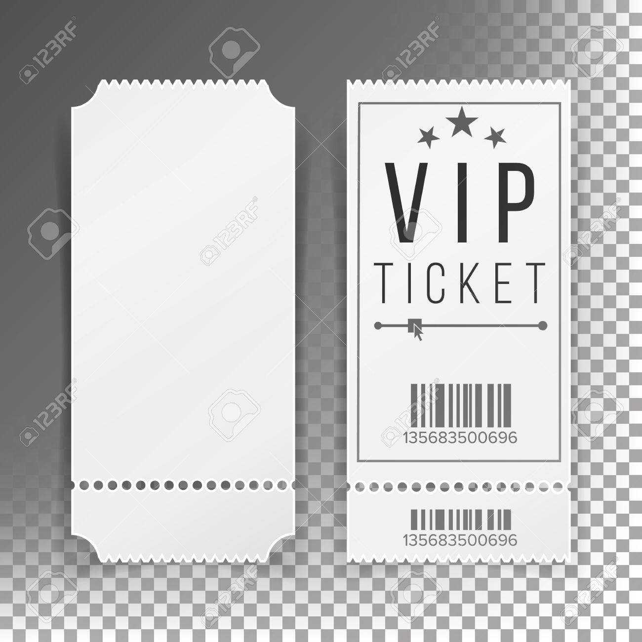 Ticket Template Set Vector. Blank Theater, Cinema, Train, Football.. Regarding Blank Train Ticket Template